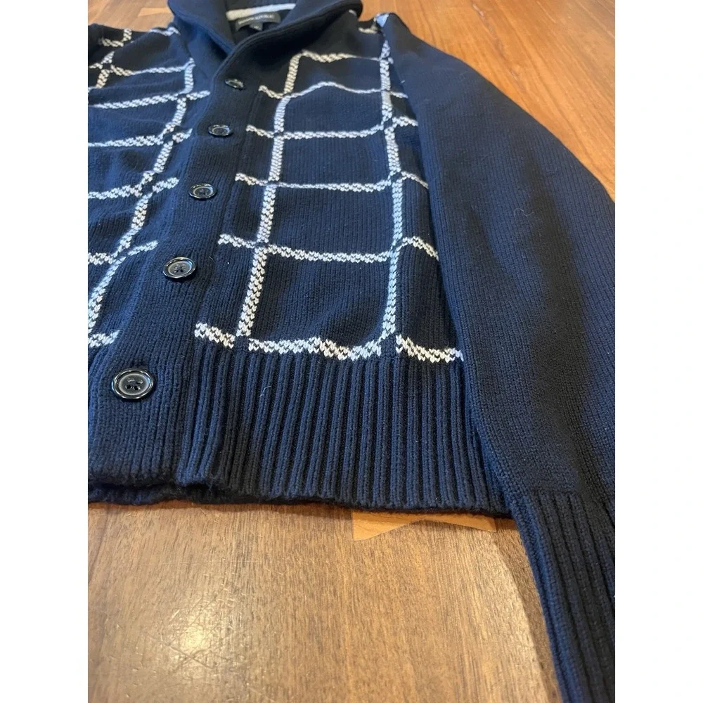 Men's Banana Republic Cable Knit Design Shawl Collar Cardigan Size M